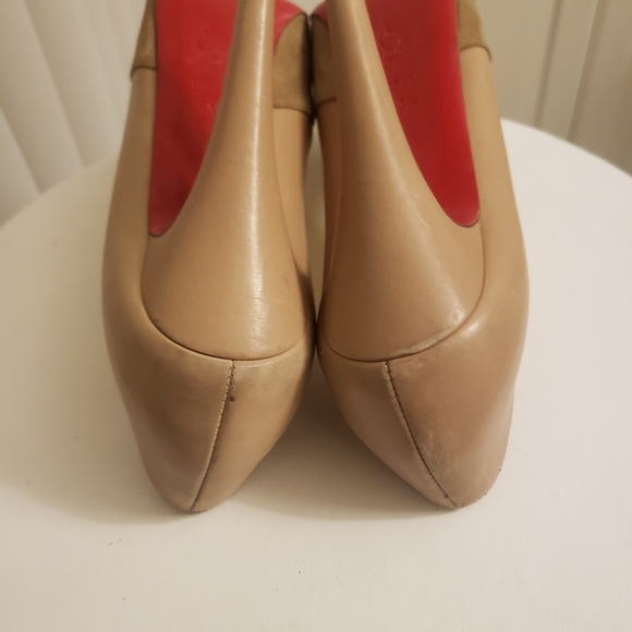 Christian Louboutin Maggie Beige Suede Pumps - Picture 12 of 13